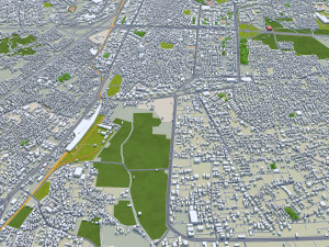 Damascus city Syria 40km 3D 모델