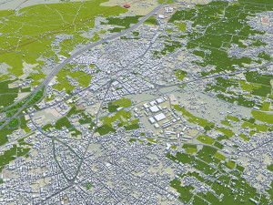 Damascus city Syria 40km 3D 모델