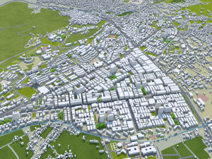 Damascus city Syria 40km 3D 모델