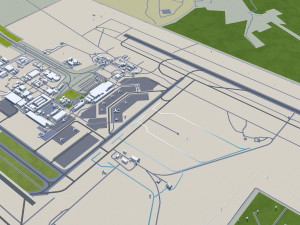 Damascus city Syria 40km 3D 모델