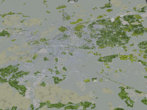 Damascus city Syria 40km 3D 모델