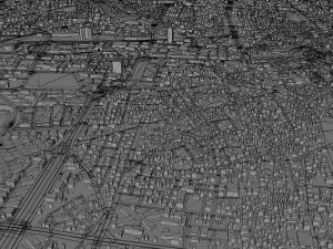 Damascus city Syria 40km 3D 모델