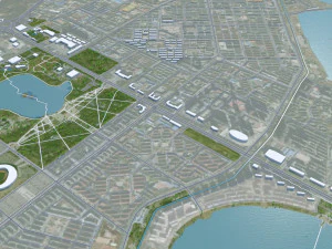 Daqing Heilongjiang şehri &Ccedil;in 120km 3D Model