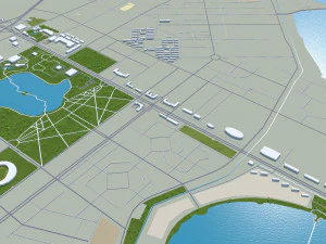 Daqing Heilongjiang şehri &Ccedil;in 120km 3D Model