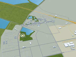 Daqing Heilongjiang şehri &Ccedil;in 120km 3D Model