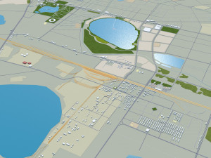 Daqing Heilongjiang city China 120km Modelo 3D