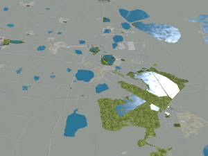 Daqing Heilongjiang şehri &Ccedil;in 120km 3D Model