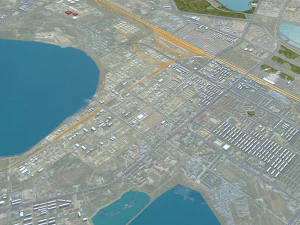 Daqing Heilongjiang şehri &Ccedil;in 120km 3D Model