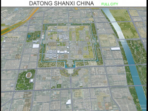 Datong city Shanxi China 50km 3D 模型