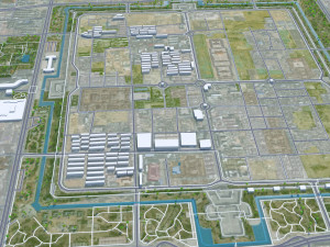 Datong city Shanxi China 50km Model 3D