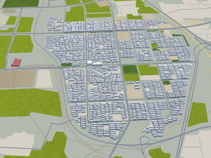 Datong city Shanxi China 50km Model 3D