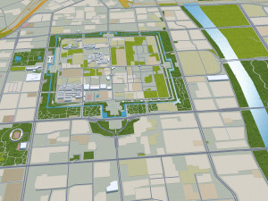 Datong city Shanxi China 50km Model 3D