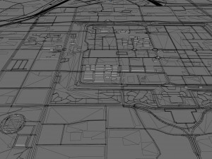 Datong city Shanxi China 50km Model 3D