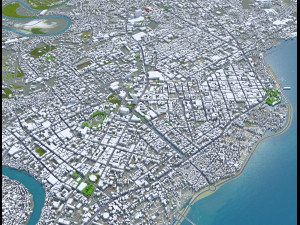 Davao City Philippines 40km 3D Model