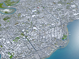 Davao City Philippines 40km 3D Model