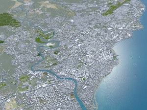Davao City Philippines 40km 3D Model