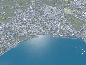 Davao City Philippines 40km 3D Model