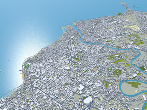 Davao City Philippines 40km 3D Model