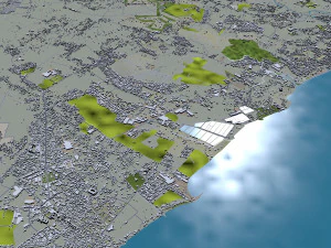 Davao City Philippines 40km 3D Model