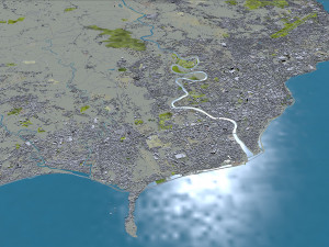 Davao City Philippines 40km 3D Model
