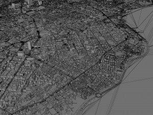 Davao City Philippines 40km 3D Model