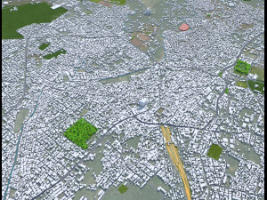 Dehradun city Uttarakhand India 30km 3Dモデル