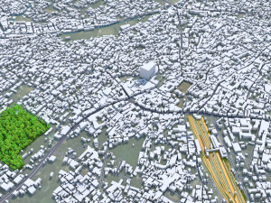 Dehradun city Uttarakhand India 30km 3Dモデル