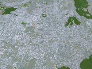 Dehradun city Uttarakhand India 30km 3Dモデル