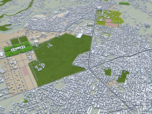 Dehradun city Uttarakhand India 30km 3Dモデル