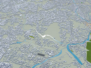 Dehradun city Uttarakhand India 30km 3Dモデル
