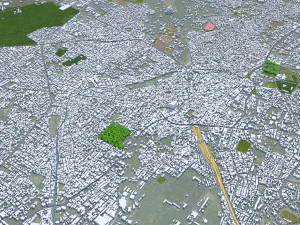 Dehradun city Uttarakhand India 30km 3D Model