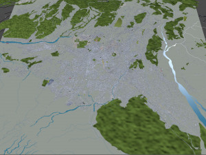 Dehradun city Uttarakhand India 30km 3Dモデル