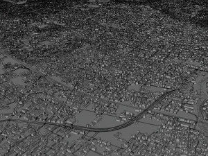 Dehradun city Uttarakhand India 30km 3D Model