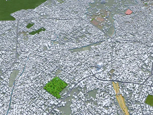 Dehradun city Uttarakhand India 30km 3D Model