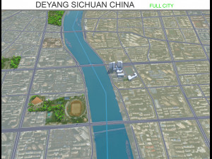 Deyang city Sichuan China 20km 3D 模型