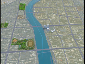 Deyang city Sichuan China 20km 3D मॉडल
