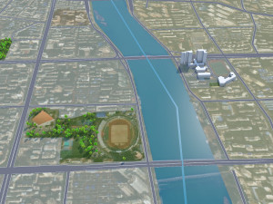 Deyang city Sichuan China 20km 3D मॉडल
