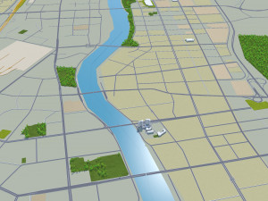 Deyang city Sichuan China 20km 3D मॉडल
