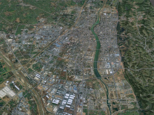Deyang city Sichuan China 20km 3D मॉडल