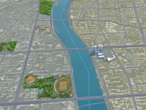 Deyang city Sichuan China 20km 3D मॉडल