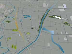 Dezhou city Shandong China 25km Modèle 3D