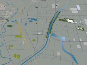 Dezhou city Shandong China 25km 3D Model
