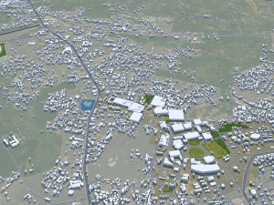 धनबाद शहर झारखंड भारत 25 किमी 3D मॉडल