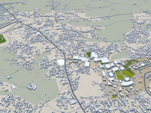 धनबाद शहर झारखंड भारत 25 किमी 3D मॉडल