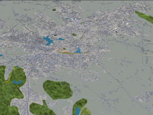 धनबाद शहर झारखंड भारत 25 किमी 3D मॉडल