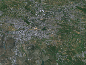 धनबाद शहर झारखंड भारत 25 किमी 3D मॉडल