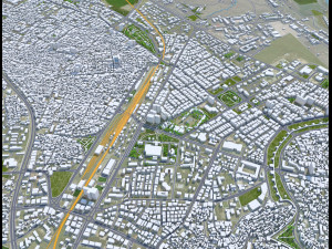 Diyarbakr city Turkey 25km 3D Модель