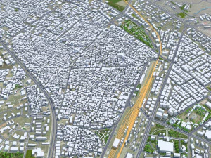 Diyarbakr city Turkey 25km 3D Model