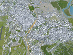 Diyarbakr city Turkey 25km 3D Model