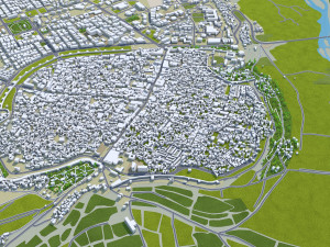 Diyarbakr city Turkey 25km 3D Модель